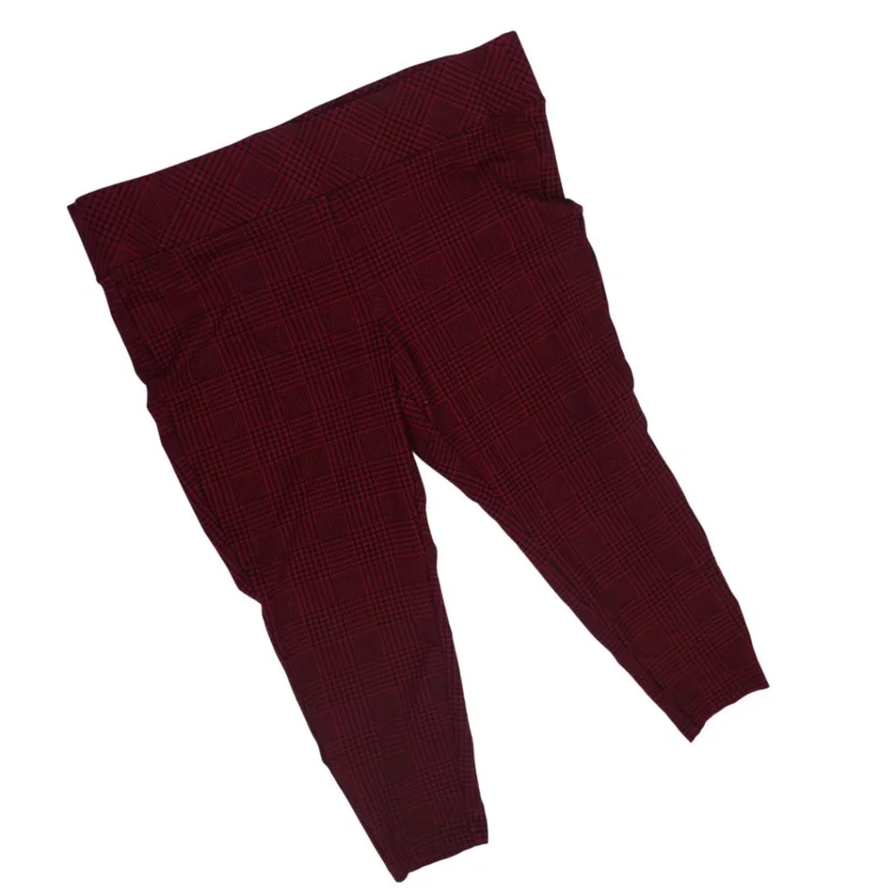 Torrid Red and Black Houndstooth Ponte Pants